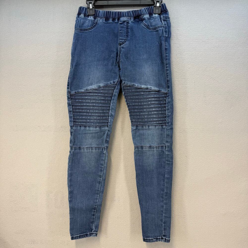 Hayden Los Angeles Denim Leggings Women's M Blue Stacked Moto Jeggings Jeans